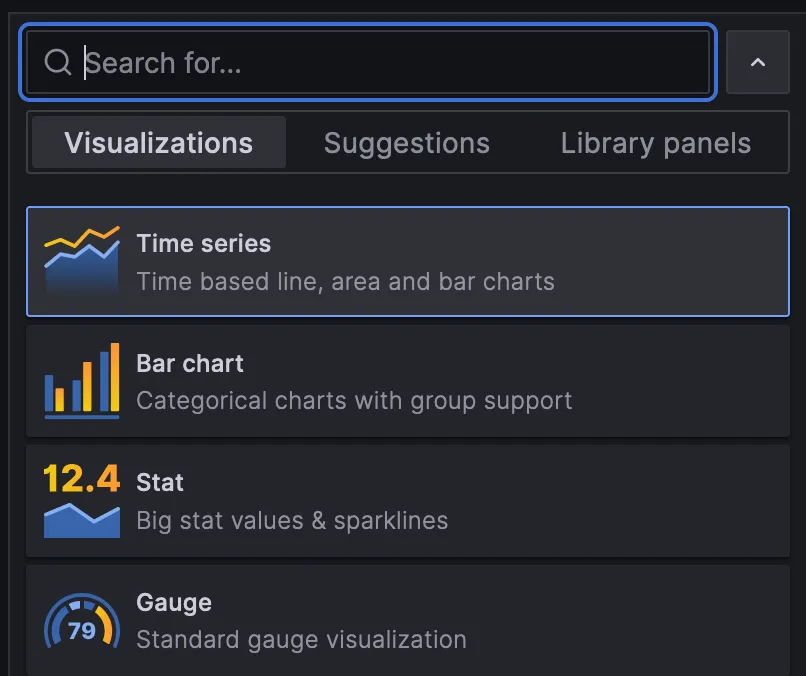 Choose type of chart