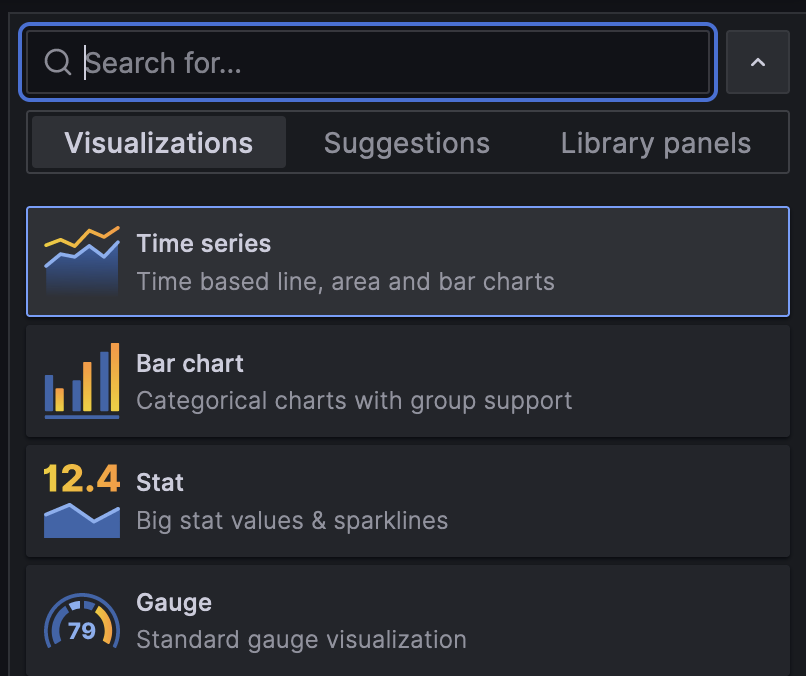 Choose type of chart